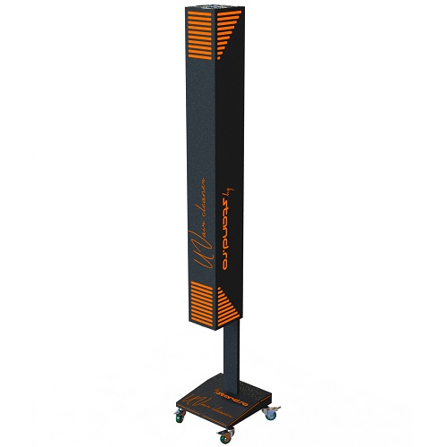 Lampa UV pentru dezinfectie aer cu picior mobil pe role AirUVcleaner 01 2x75W UV-C